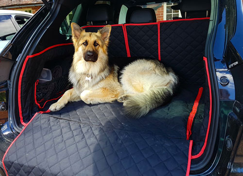 Angus the Alsatian - Fully Tailored Boot Liner - Porsche Cayenne (2013 - Present) Angus the Alsatian - Fully Tailored Boot Liner - Porsche Cayenne (2013 - Present)